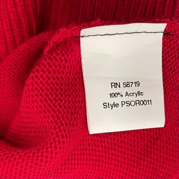 Notations Ruffled Shrug Petite Size Large Christmas Red Holiday Bolero Cardigan - Picture 7 of 10